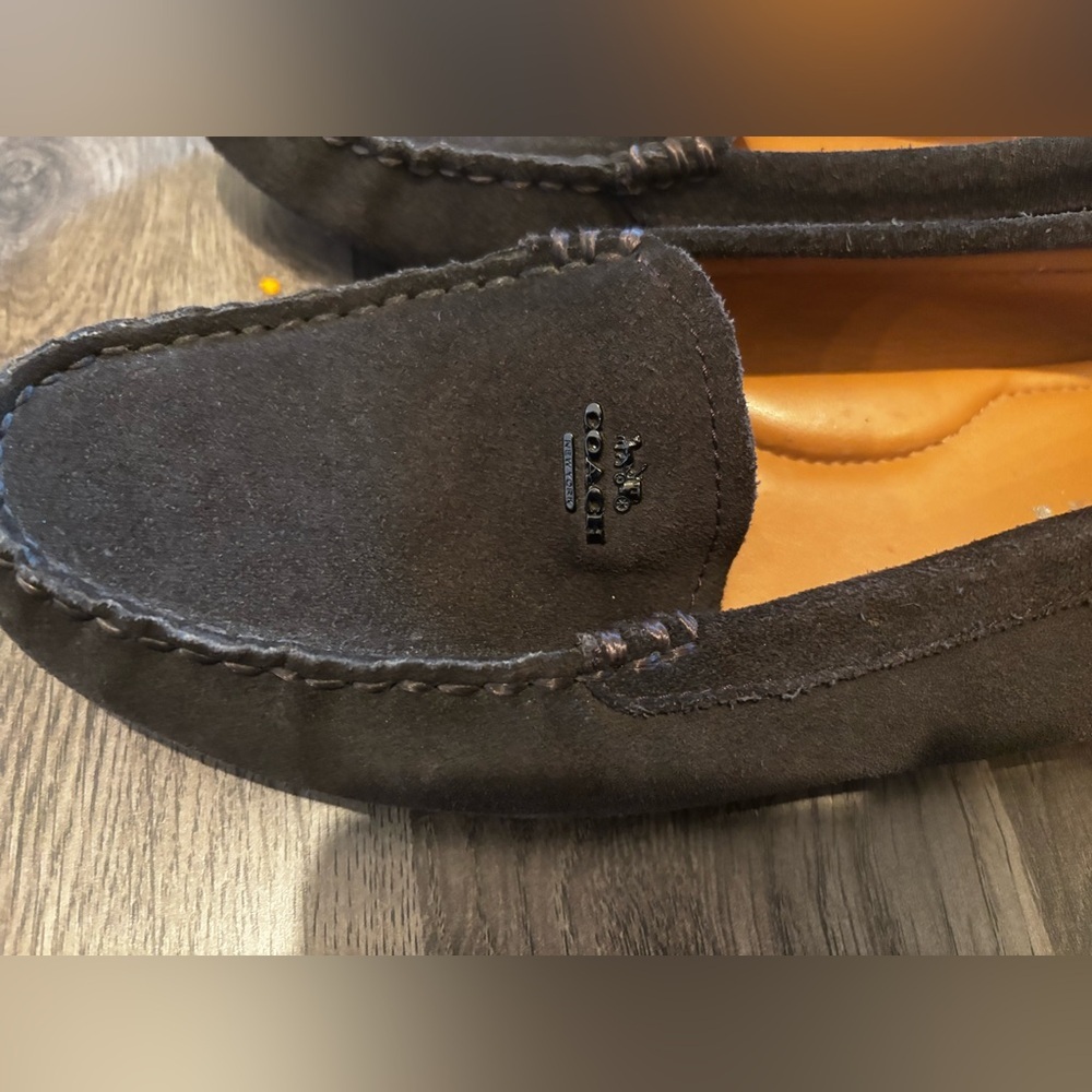 Coach Black Moccasin-Style Slip-On Loafers business office casual size 8 suede - Picture 12 of 12